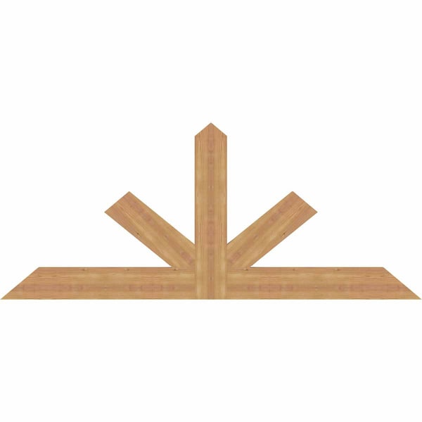 Ekena Millwork Saratoga Timber Gable Bracket, Western Red Cedar, 72"W x 30"H x 1 1/2"D x 5 1/2"F, 10/12 Pitch GBW072X30X0206SAR00SWR - main